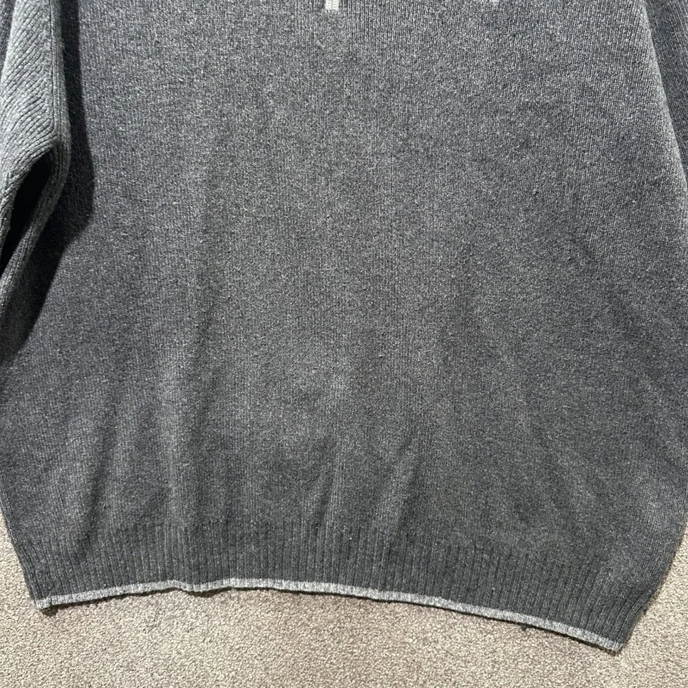 VTG Nike ACG‎ 1/4 Zip Pullover Sweater Men XL Gray Lambs Wool Blend Minimalist